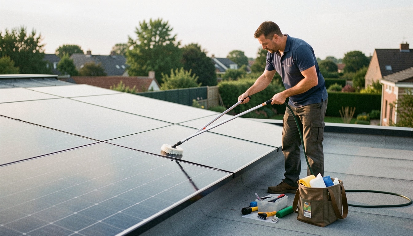 Kit de nettoyage pour panneaux solaires photovoltaïques