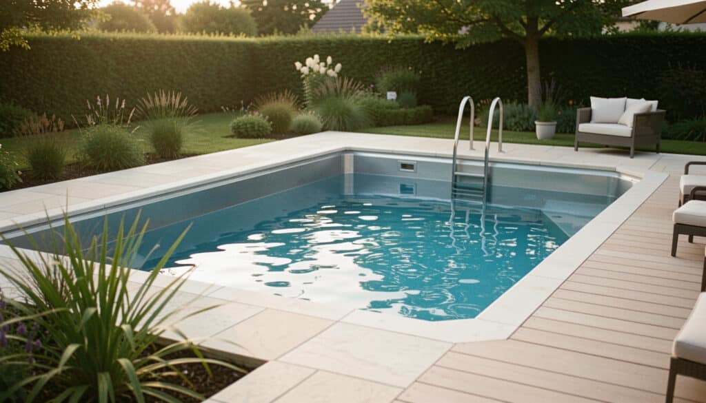 Piscine en acier : formes, pose, budget et entretien